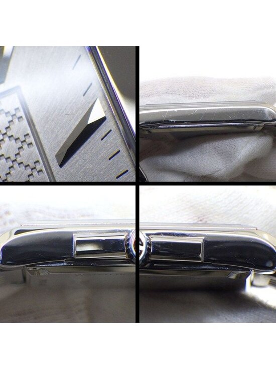 Gucci Watch Timeless Rectangle 138.4 Rectangular Sunray Silver Dial Date SS main image 5